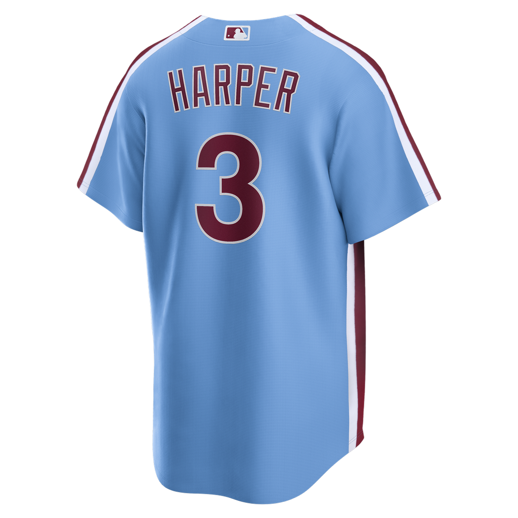 Bryce Harper Philadelphia Phillies Nike Alternate Replica Jersey - Light Blue Official MLB Team Apparel Baseball Fan Gear