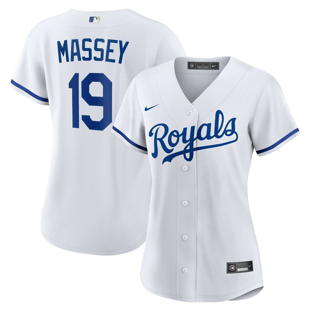 Michael Massey Kansas City Royals Nike Women's Home Replica Jersey - White Official MLB Team Apparel Baseball Fan Gear