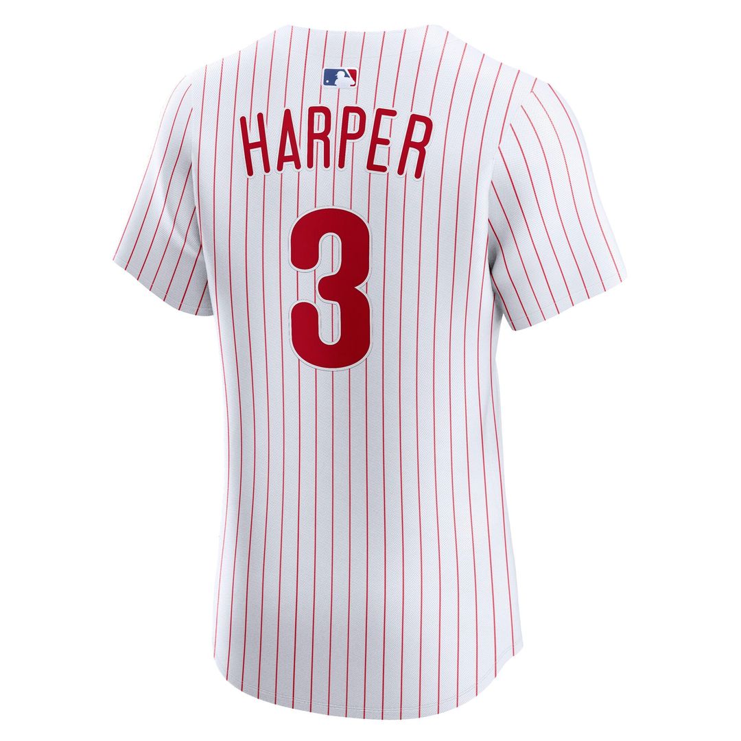 Bryce Harper Philadelphia Phillies Nike Home Elite Jersey - White Official MLB Team Apparel Baseball Fan Gear