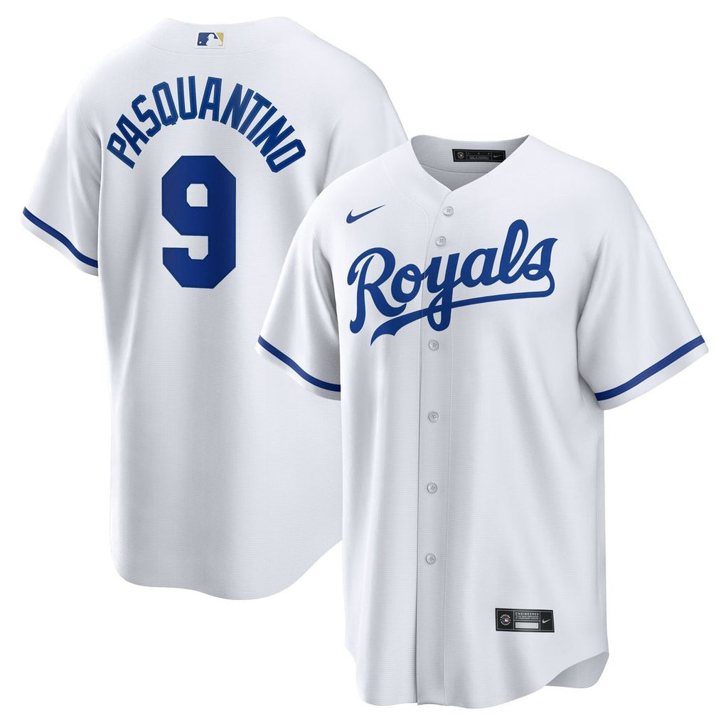 Vinnie Pasquantino Kansas City Royals Nike Home Replica Jersey - White Official MLB Team Apparel Baseball Fan Gear