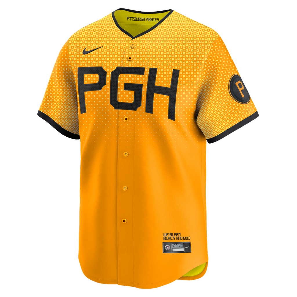 Oneil Cruz Pittsburgh Pirates Nike City Connect Limited Jersey - Gold Official MLB Team Apparel Baseball Fan Gear
