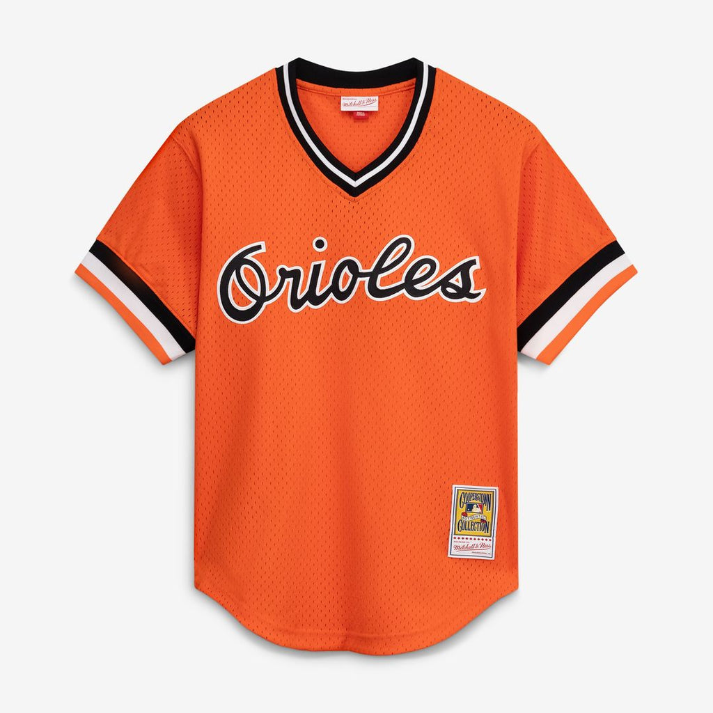 Cal Ripken Jr. Baltimore Orioles Mitchell & Ness Authentic Batting Practice Jersey - Orange Official MLB Team Apparel Baseball Fan Gear