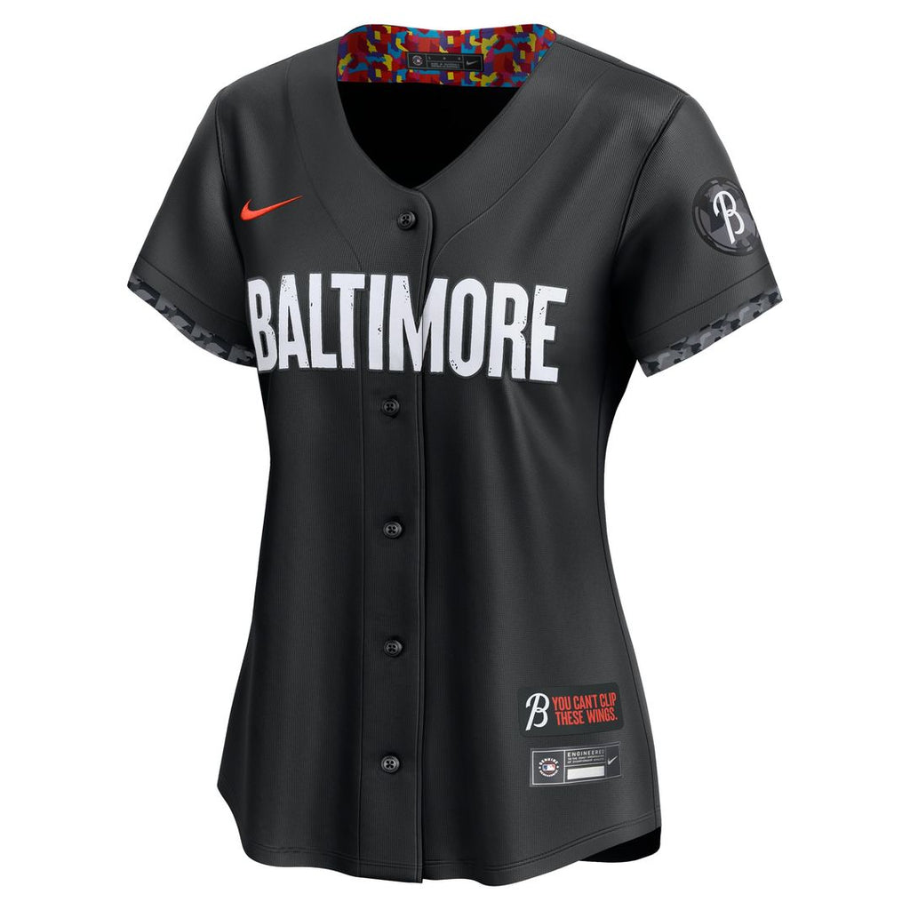 Baltimore Orioles Nike Women's City Connect Limited Jersey - Black Official MLB Team Apparel Baseball Fan Gear