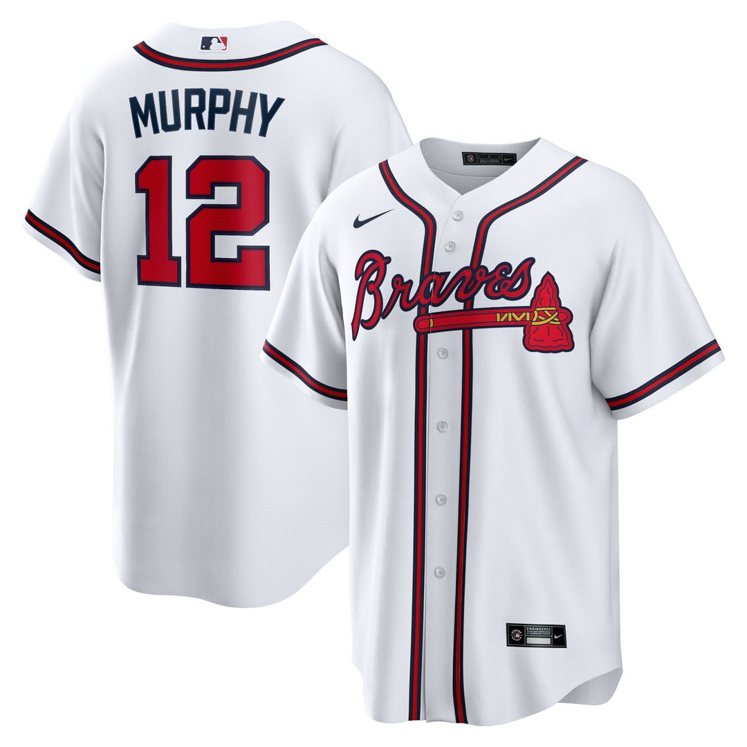 Sean Murphy Atlanta Braves Nike Replica Player Jersey - White Official MLB Team Apparel Baseball Fan Gear
