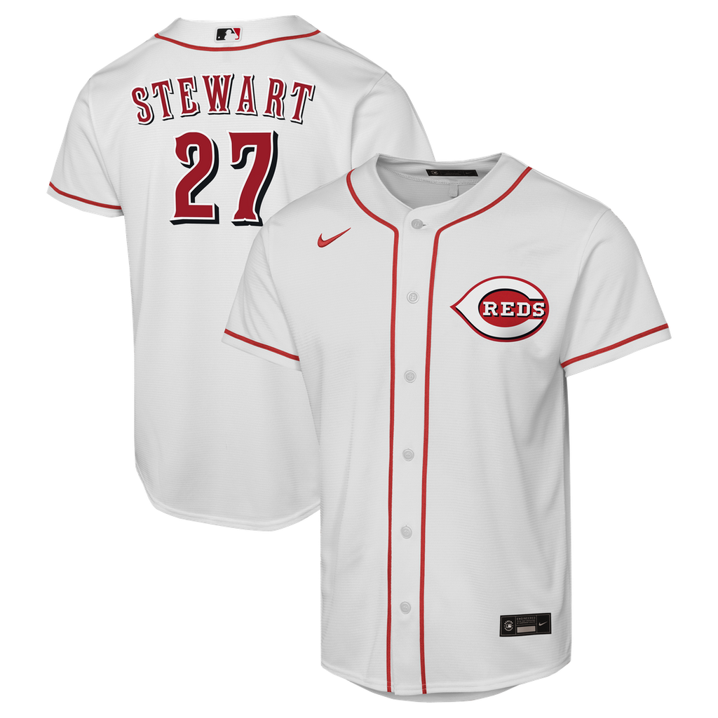 Sal Stewart Cincinnati Reds Nike Youth Home Replica Player Jersey - White Official MLB Team Apparel Baseball Fan Gear