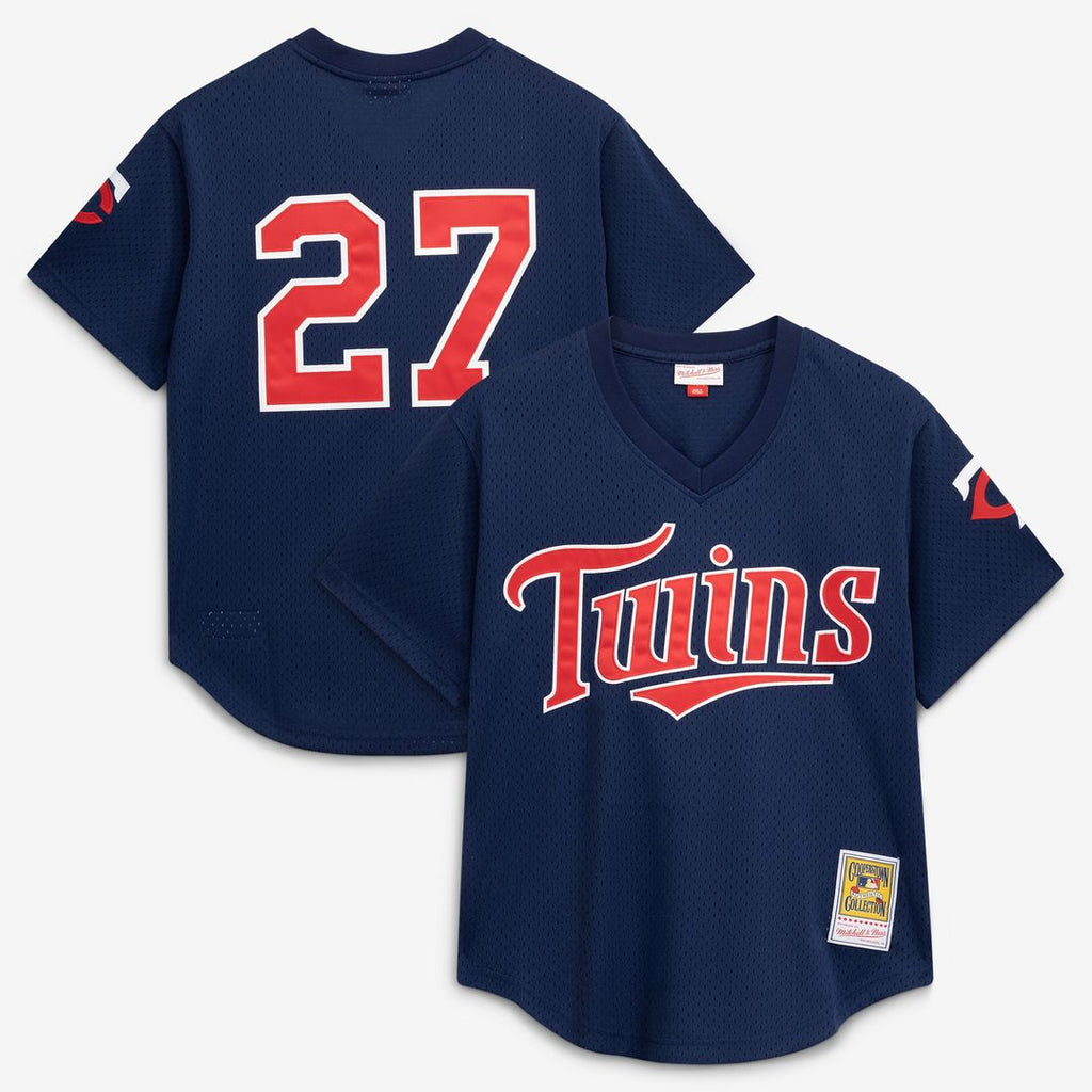 David Ortiz Minnesota Twins Mitchell & Ness 2002 Cooperstown Collection Mesh Batting Practice Jersey - Navy Official MLB Team Apparel Baseball Fan Gea