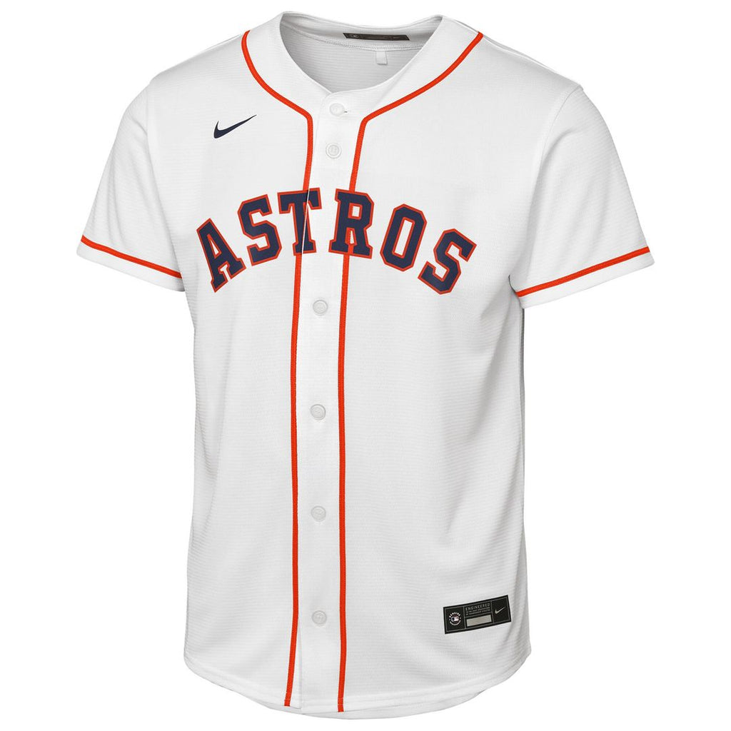 Houston Astros Nike Youth Home Replica Jersey - White Official MLB Team Apparel Baseball Fan Gear