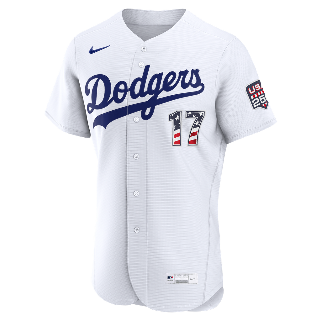 Shohei Ohtani Los Angeles Dodgers Nike USA 250 Fourth of July Home Authentic Jersey - White Official MLB Team Apparel Baseball Fan Gear