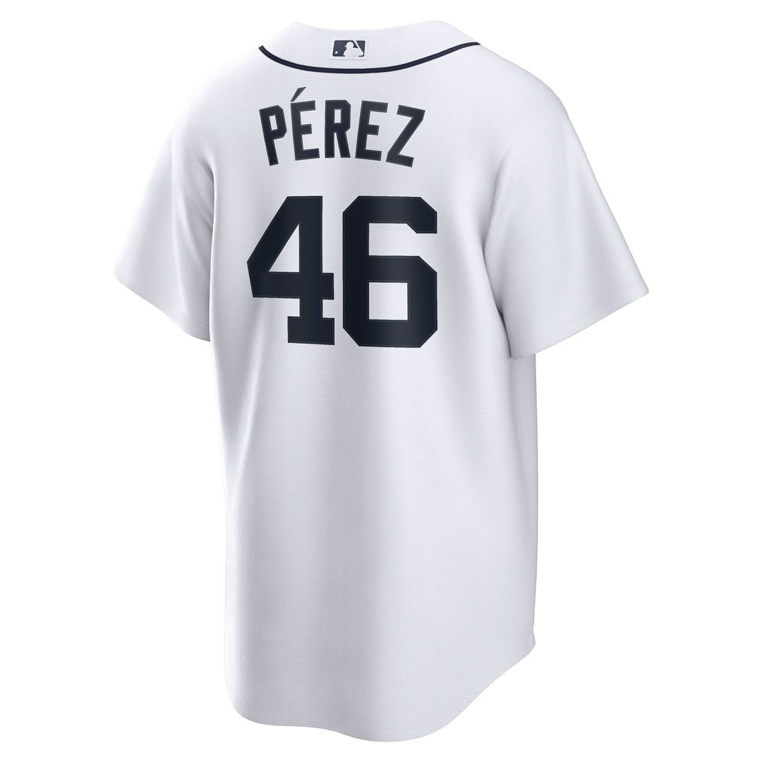 Wenceel Pérez Detroit Tigers Nike Home Replica Jersey - White Official MLB Team Apparel Baseball Fan Gear