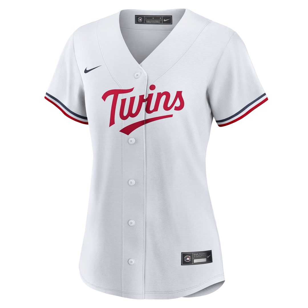 Minnesota Twins Nike Women's Home Replica Custom Jersey - White Official MLB Team Apparel Baseball Fan Gear