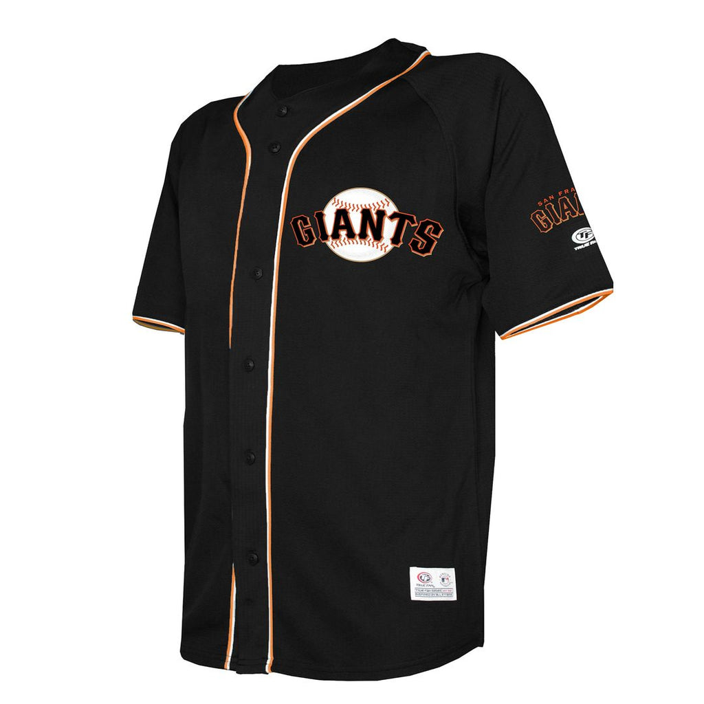 San Francisco Giants Stitches Team Color Full-Button Fashion Jersey - Black Official MLB Team Apparel Baseball Fan Gear