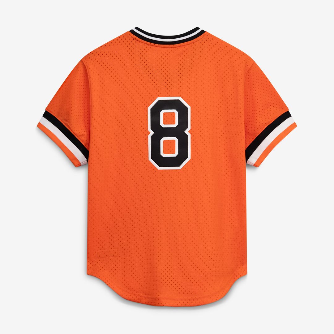 Cal Ripken Jr. Baltimore Orioles Mitchell & Ness Authentic Batting Practice Jersey - Orange Official MLB Team Apparel Baseball Fan Gear