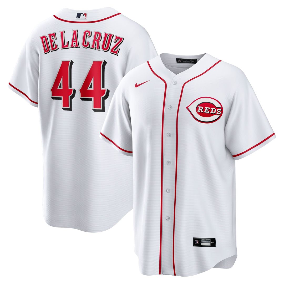 Elly De La Cruz Cincinnati Reds Nike Home Replica Jersey - White Official MLB Team Apparel Baseball Fan Gear