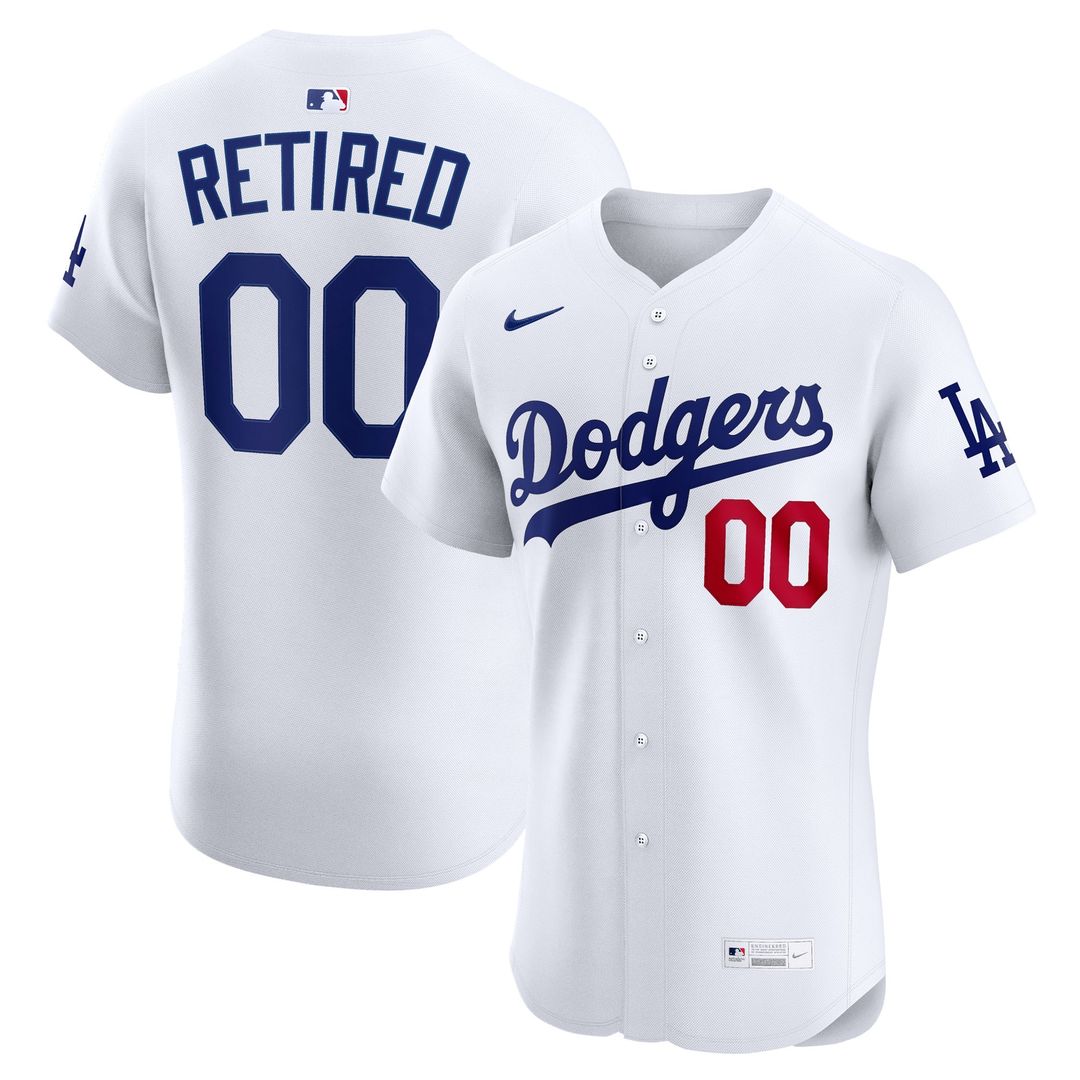 Los Angeles Dodgers Nike Home Elite Pick-A-Player Retired Roster Jersey - White Official MLB Team Apparel Baseball Fan Gear