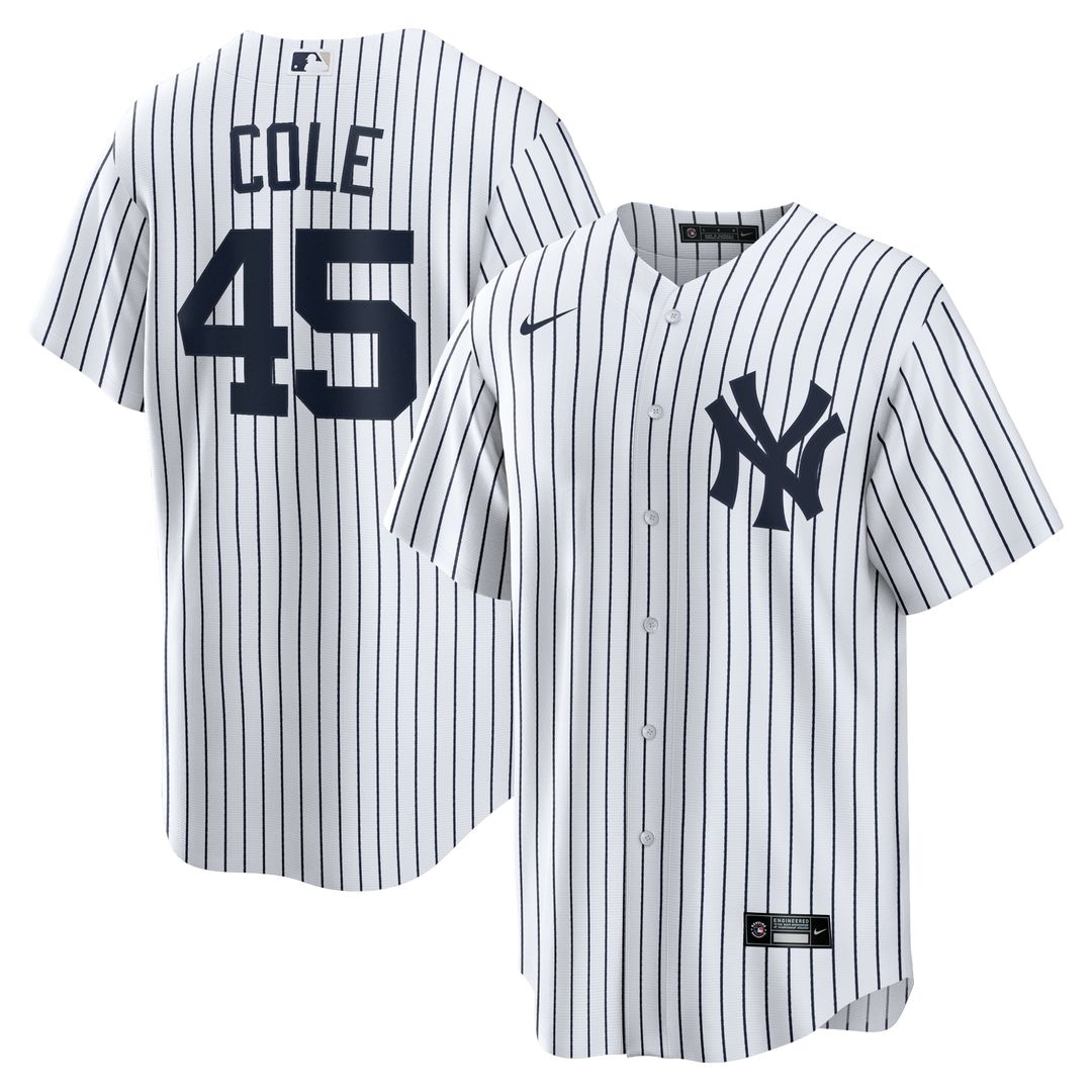 Gerrit Cole New York Yankees Nike Home Replica Player Name Jersey - White Official MLB Team Apparel Baseball Fan Gear
