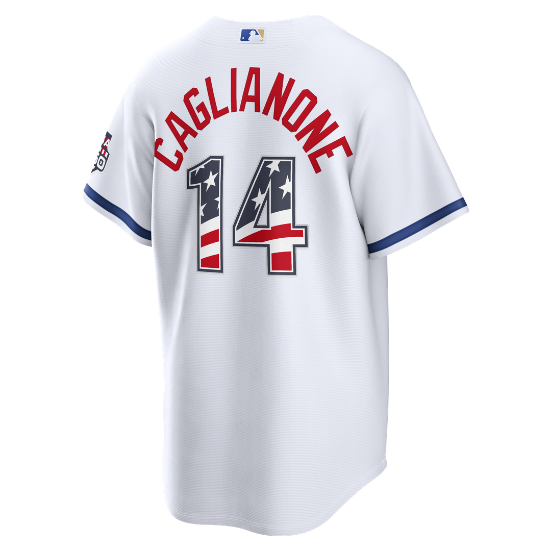 Jac Caglianone Kansas City Royals Nike USA 250 Fourth of July Home Stadium Jersey - White Official MLB Team Apparel Baseball Fan Gear