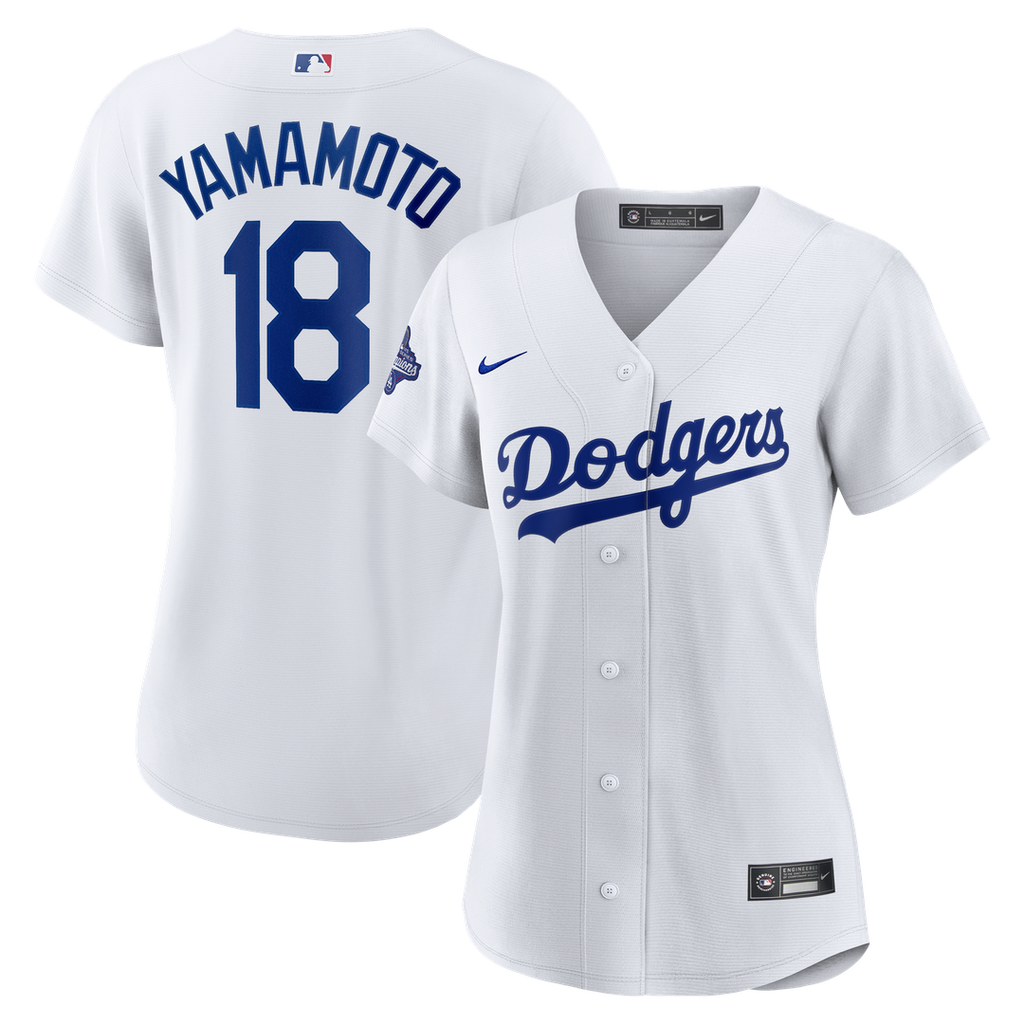 Yoshinobu Yamamoto Los Angeles Dodgers Nike Women's 2025 World Series Champions Home Replica Jersey - White Official MLB Team Apparel Baseball Fan Gea