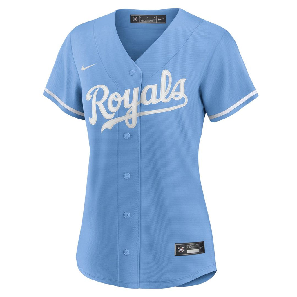 Kansas City Royals Nike Women's Alternate Replica Team Logo Jersey - Light Blue Official MLB Team Apparel Baseball Fan Gear