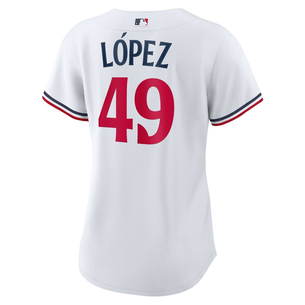 Pablo Lopez Minnesota Twins Nike Women's Home Replica Jersey - White Official MLB Team Apparel Baseball Fan Gear