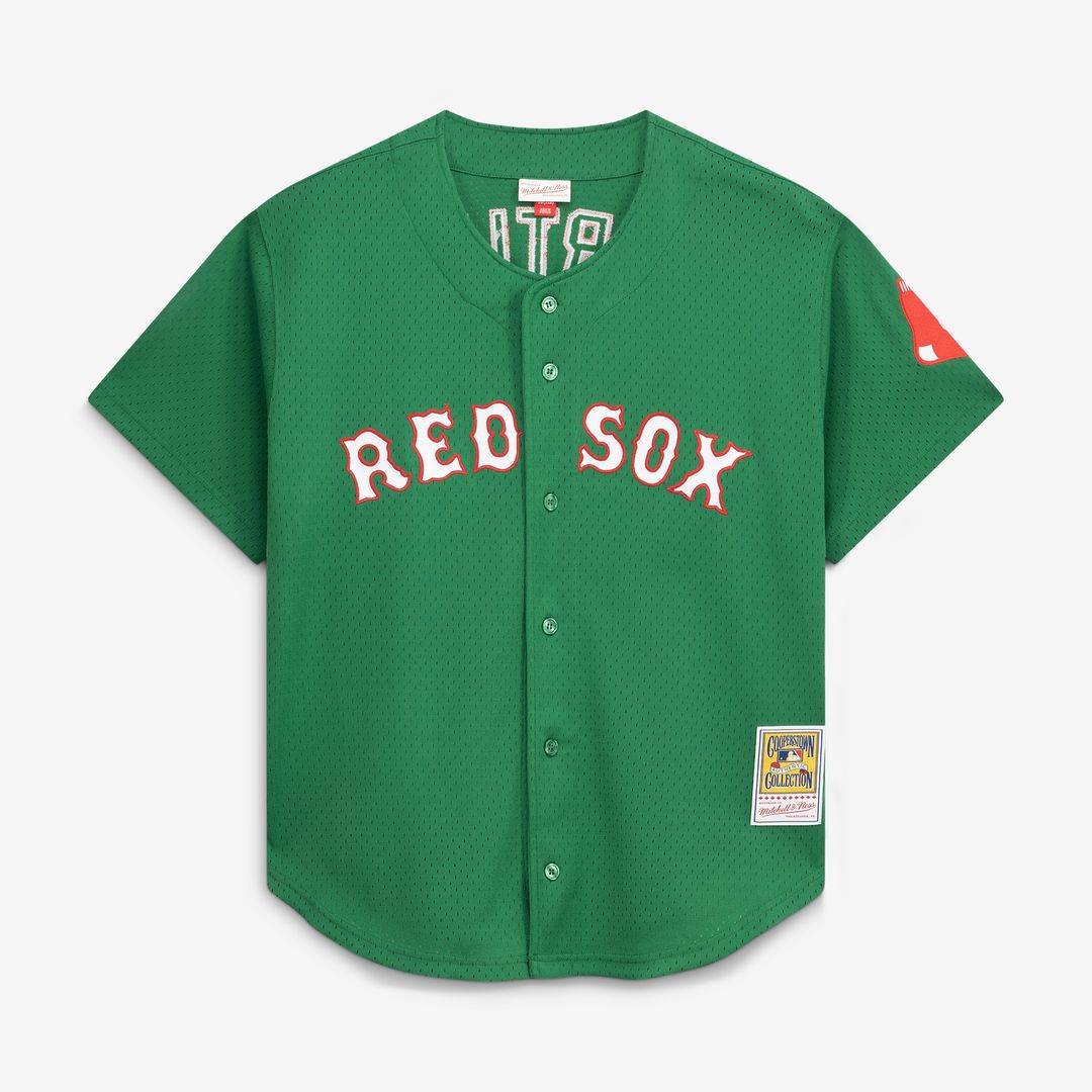 David Ortiz Boston Red Sox Mitchell & Ness Cooperstown Collection Mesh Batting Practice Button-Up Jersey - Red Official MLB Team Apparel Baseball Fan