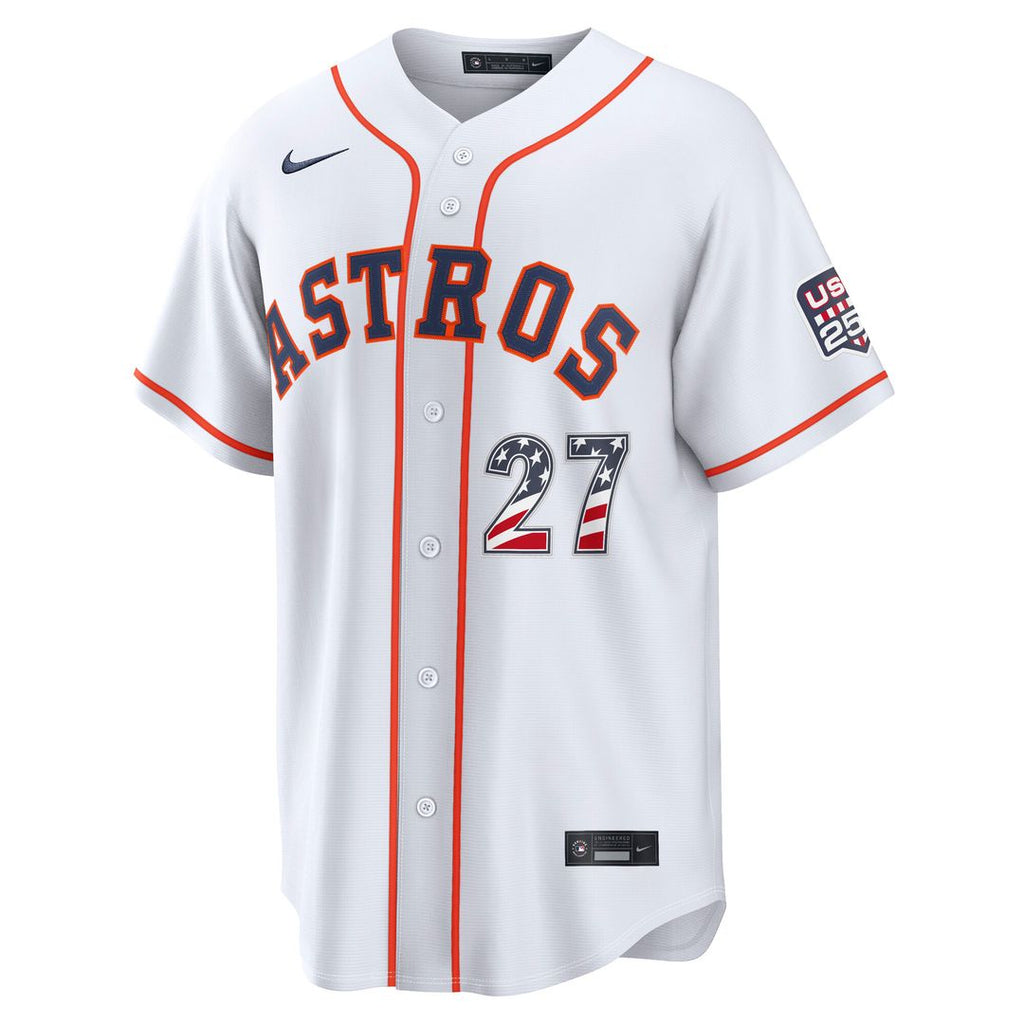 Jose Altuve Houston Astros Nike USA 250 Fourth of July Home Stadium Jersey - White Official MLB Team Apparel Baseball Fan Gear