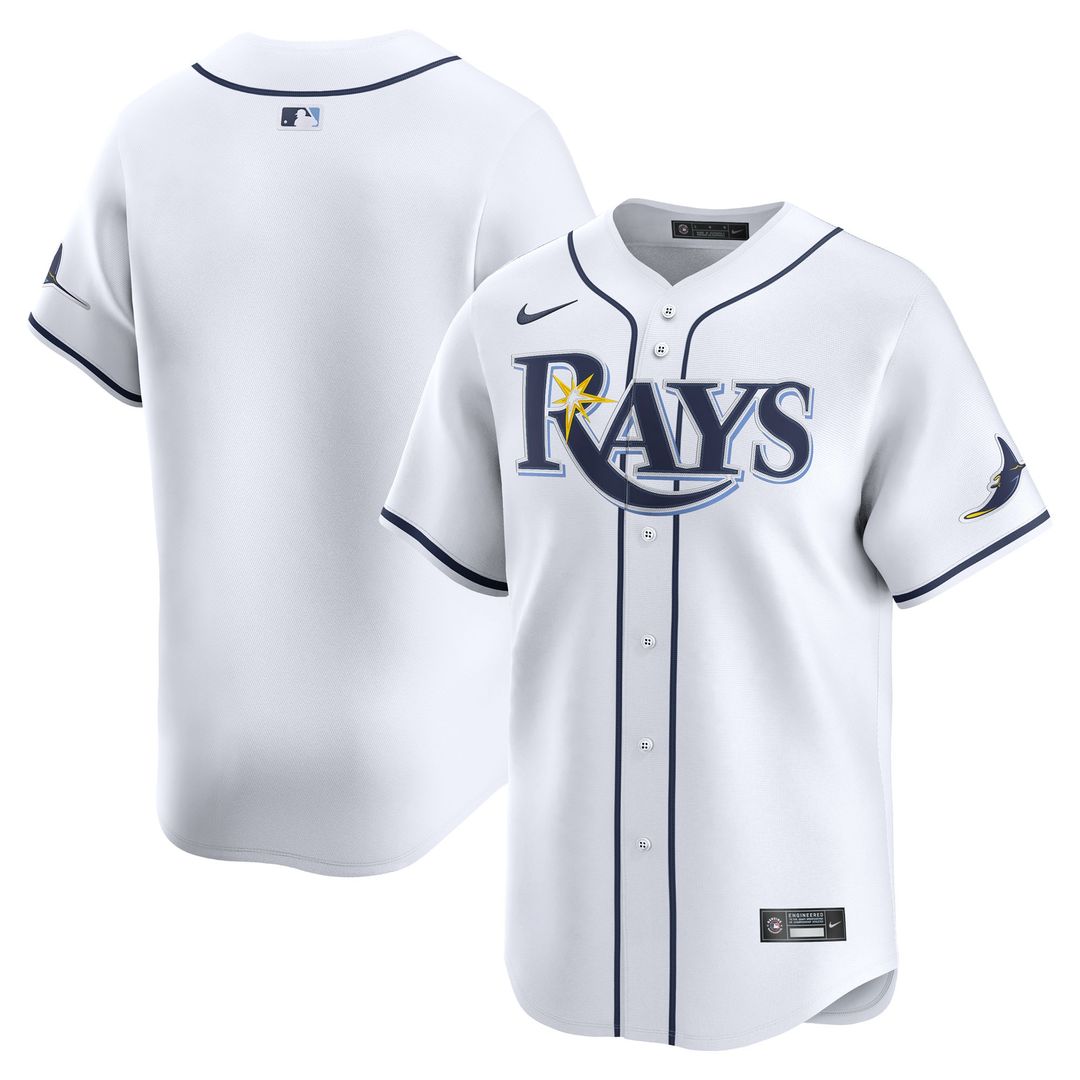 Tampa Bay Rays Nike Home Limited Jersey - White Official MLB Team Apparel Baseball Fan Gear