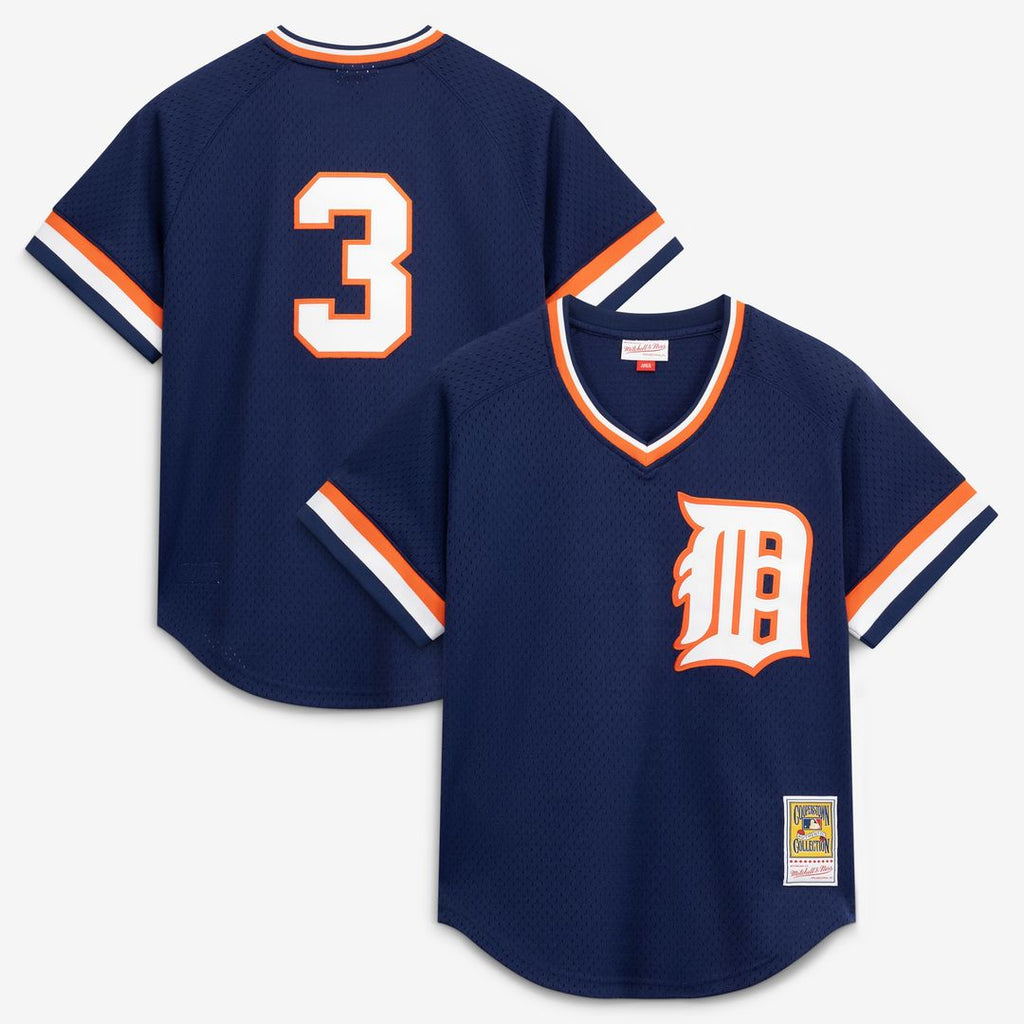 Alan Trammell Detroit Tigers Mitchell & Ness Authentic Batting Practice Jersey - Navy Official MLB Team Apparel Baseball Fan Gear