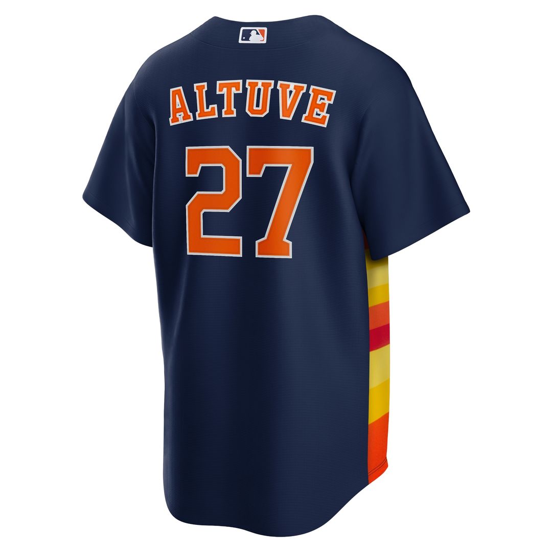 Jose Altuve Houston Astros Nike Alternate 2 Replica Jersey - Navy Official MLB Team Apparel Baseball Fan Gear
