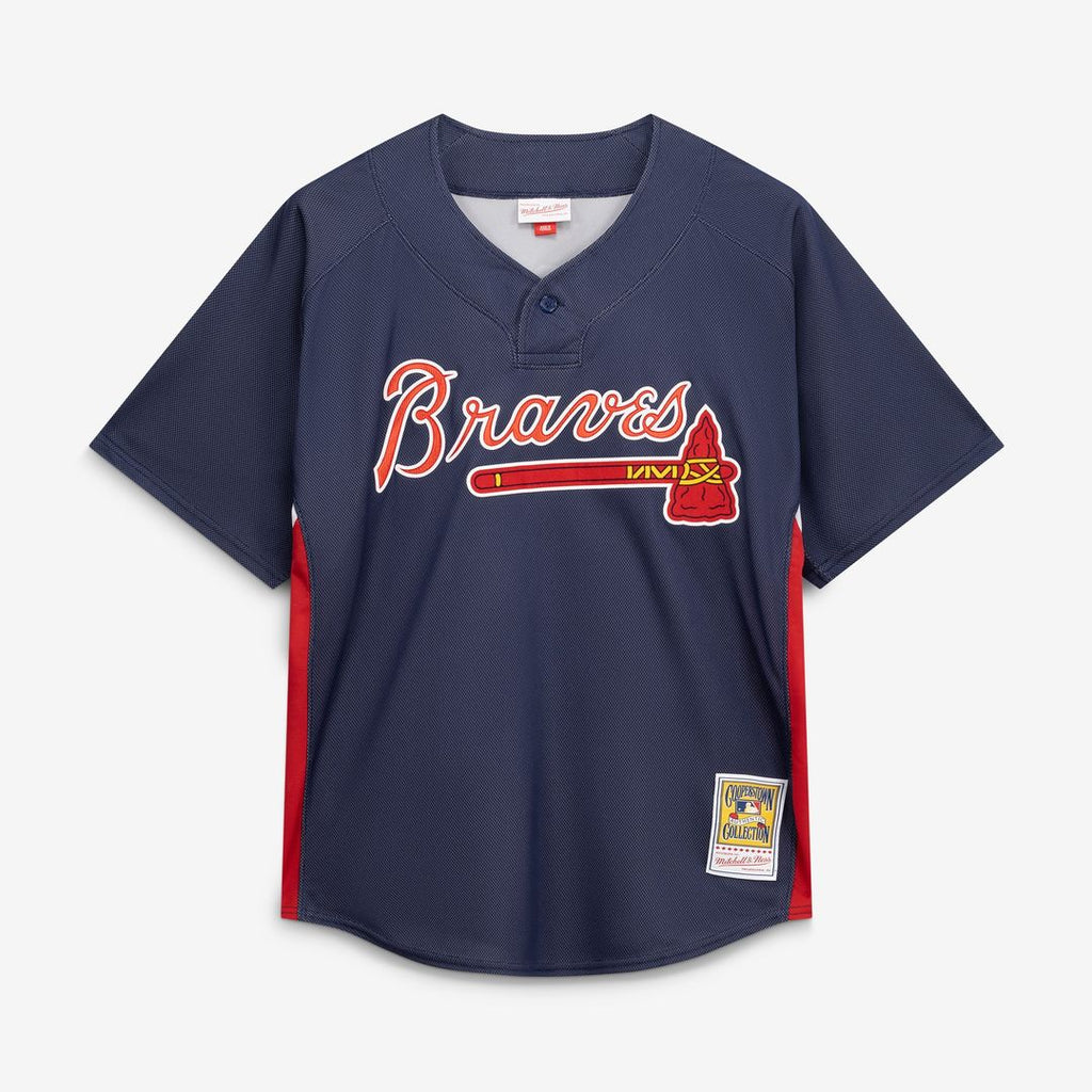 John Smoltz Atlanta Braves Mitchell & Ness Authentic Batting Practice Jersey - Navy Official MLB Team Apparel Baseball Fan Gear