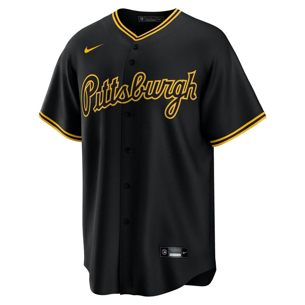 Konnor Griffin Pittsburgh Pirates Nike Alternate Replica Jersey - Black Official MLB Team Apparel Baseball Fan Gear
