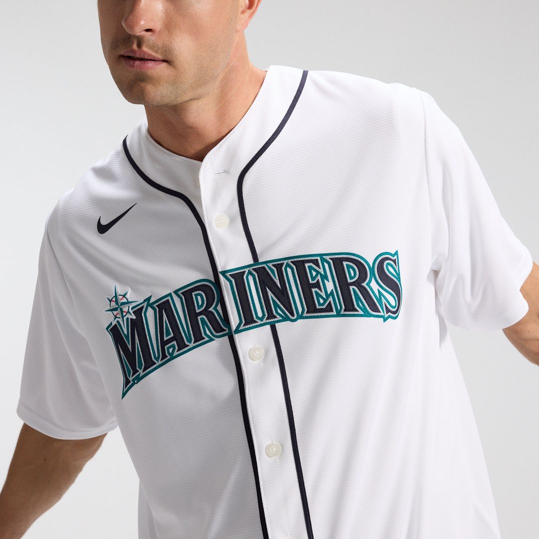 Luis Castillo Seattle Mariners Nike Home Replica Jersey - White Official MLB Team Apparel Baseball Fan Gear