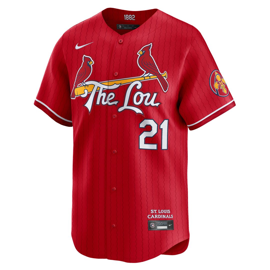 Lars Nootbaar St. Louis Cardinals Nike City Connect Limited Jersey - Red Official MLB Team Apparel Baseball Fan Gear