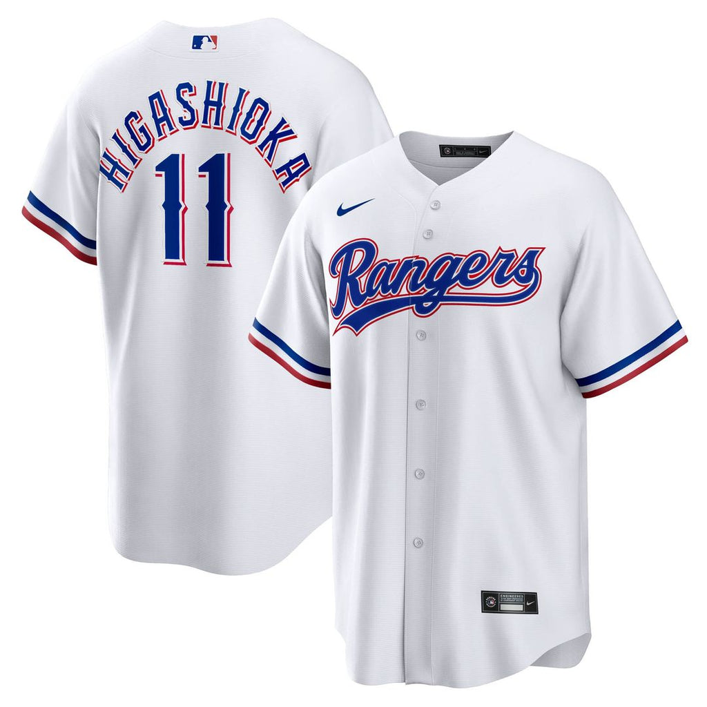 Kyle Higashioka Texas Rangers Nike Home Replica Jersey - White Official MLB Team Apparel Baseball Fan Gear