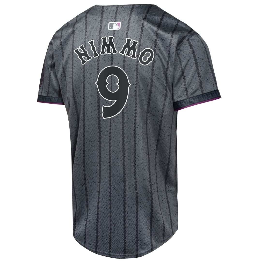 Brandon Nimmo New York Mets Nike Youth 2024 City Connect Limited Player Jersey - Graphite Official MLB Team Apparel Baseball Fan Gear