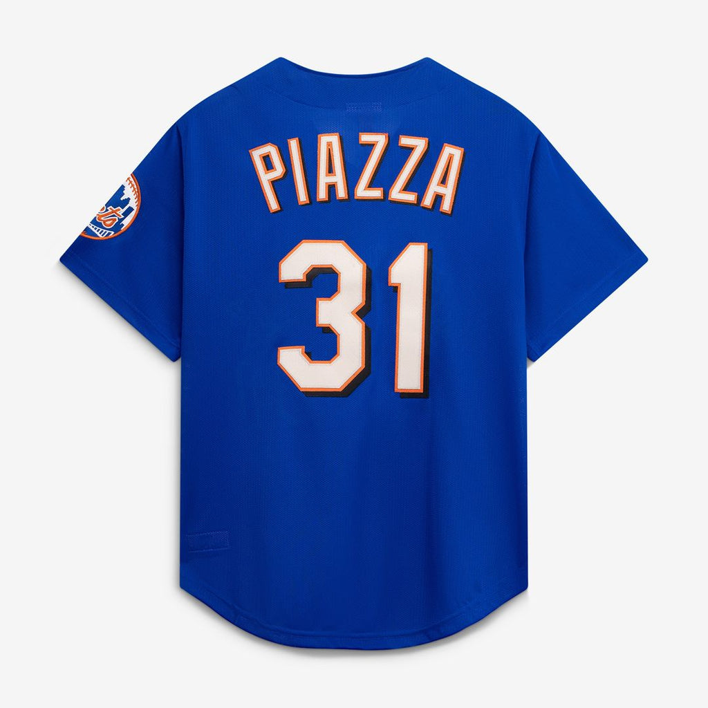 Mike Piazza New York Mets Mitchell & Ness Cooperstown Collection Mesh Batting Practice Button-Up Jersey - Royal Official MLB Team Apparel Baseball Fan