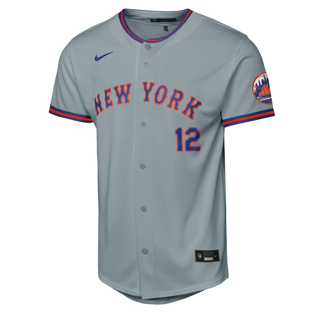 Francisco Lindor New York Mets Nike Youth Road Stadium Player Jersey - Gray Official MLB Team Apparel Baseball Fan Gear