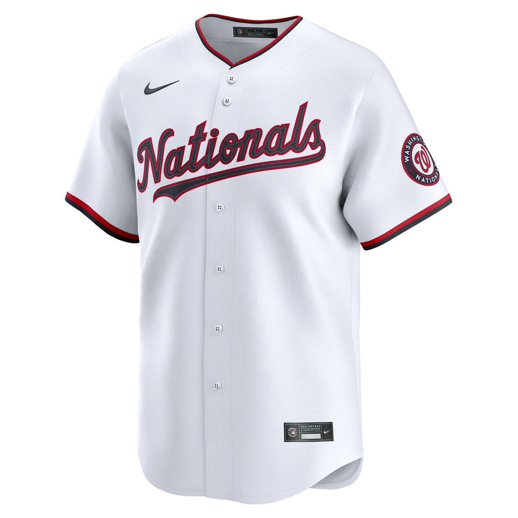 James Wood Washington Nationals Nike Home Limited Jersey - White Official MLB Team Apparel Baseball Fan Gear