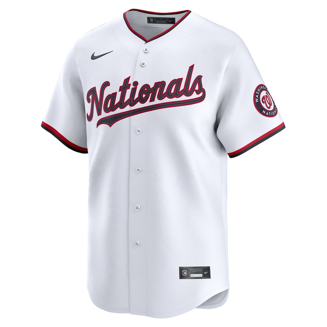 James Wood Washington Nationals Nike Home Limited Jersey - White Official MLB Team Apparel Baseball Fan Gear