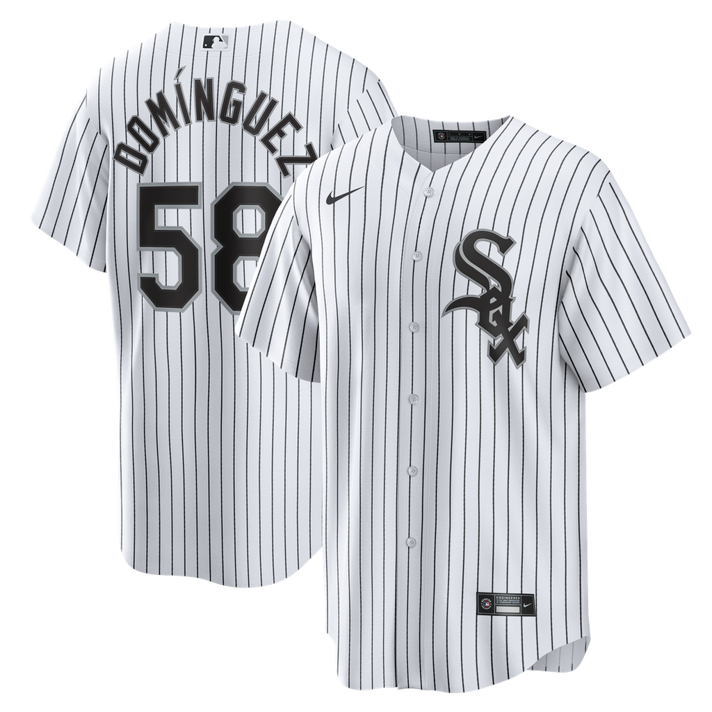 Seranthony Domínguez Chicago White Sox Nike Home Replica Jersey - White Official MLB Team Apparel Baseball Fan Gear