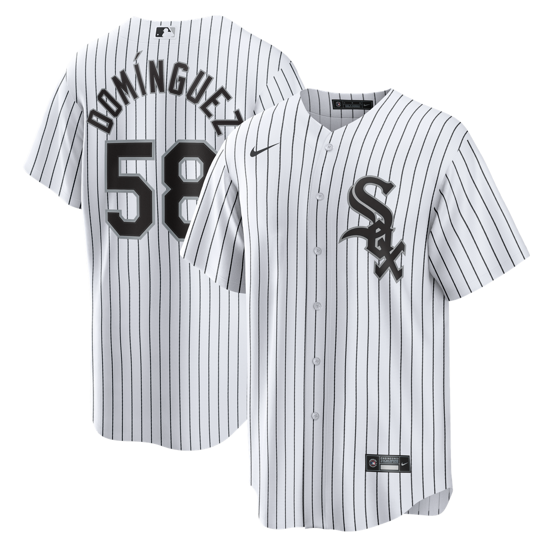 Seranthony Domínguez Chicago White Sox Nike Home Replica Jersey - White Official MLB Team Apparel Baseball Fan Gear