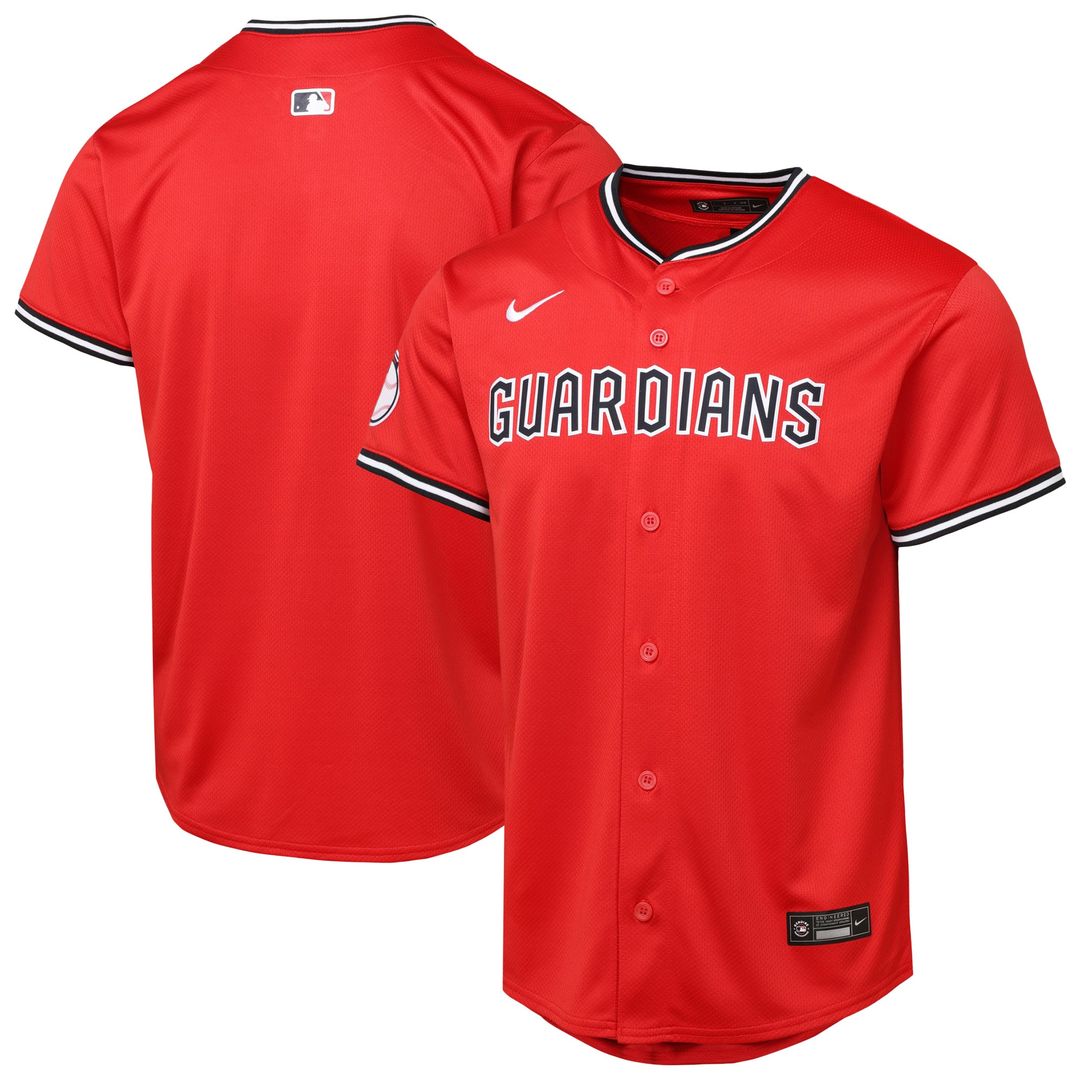 Cleveland Guardians Youth Alternate 2 Limited Jersey - Red Official MLB Team Apparel Baseball Fan Gear