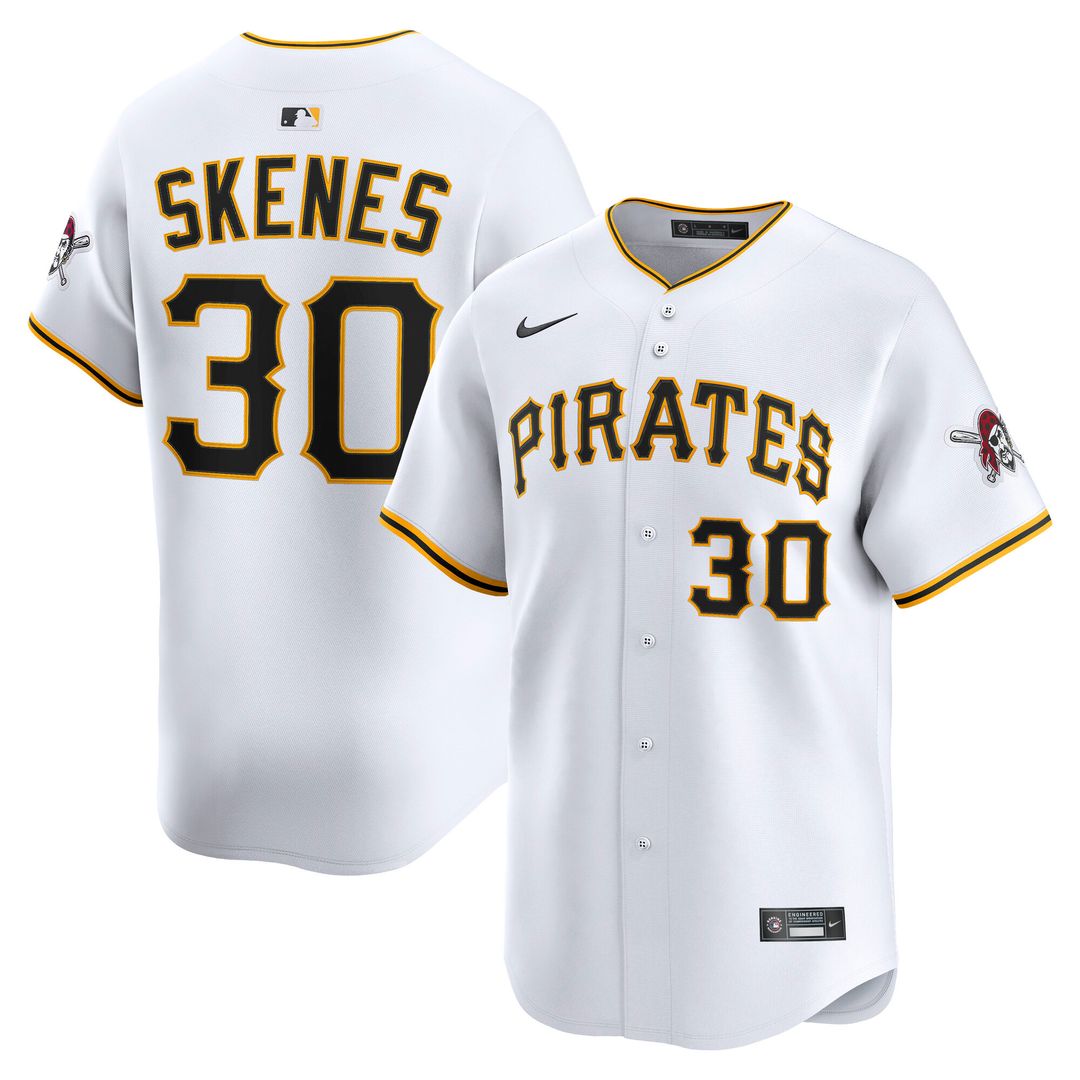 Paul Skenes Pittsburgh Pirates Nike Home Limited Player Jersey - White Official MLB Team Apparel Baseball Fan Gear