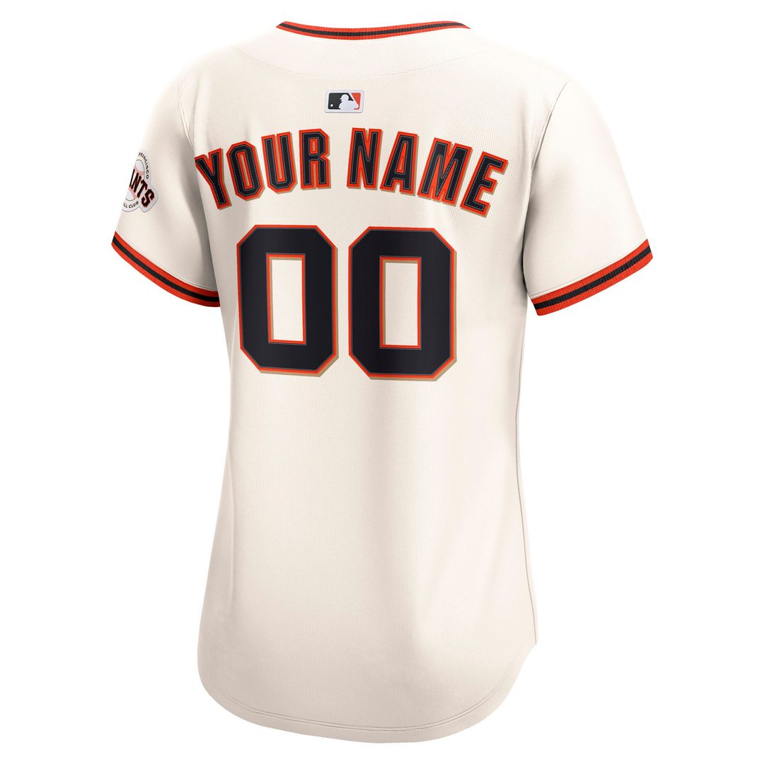 San Francisco Giants Nike Women's Home Limited Custom Jersey - Cream Official MLB Team Apparel Baseball Fan Gear