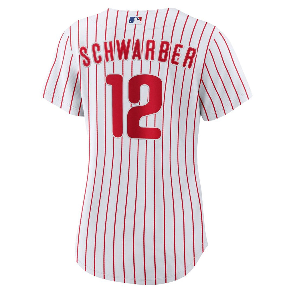 Kyle Schwarber Philadelphia Phillies Nike Women's Home Replica Jersey - White Official MLB Team Apparel Baseball Fan Gear