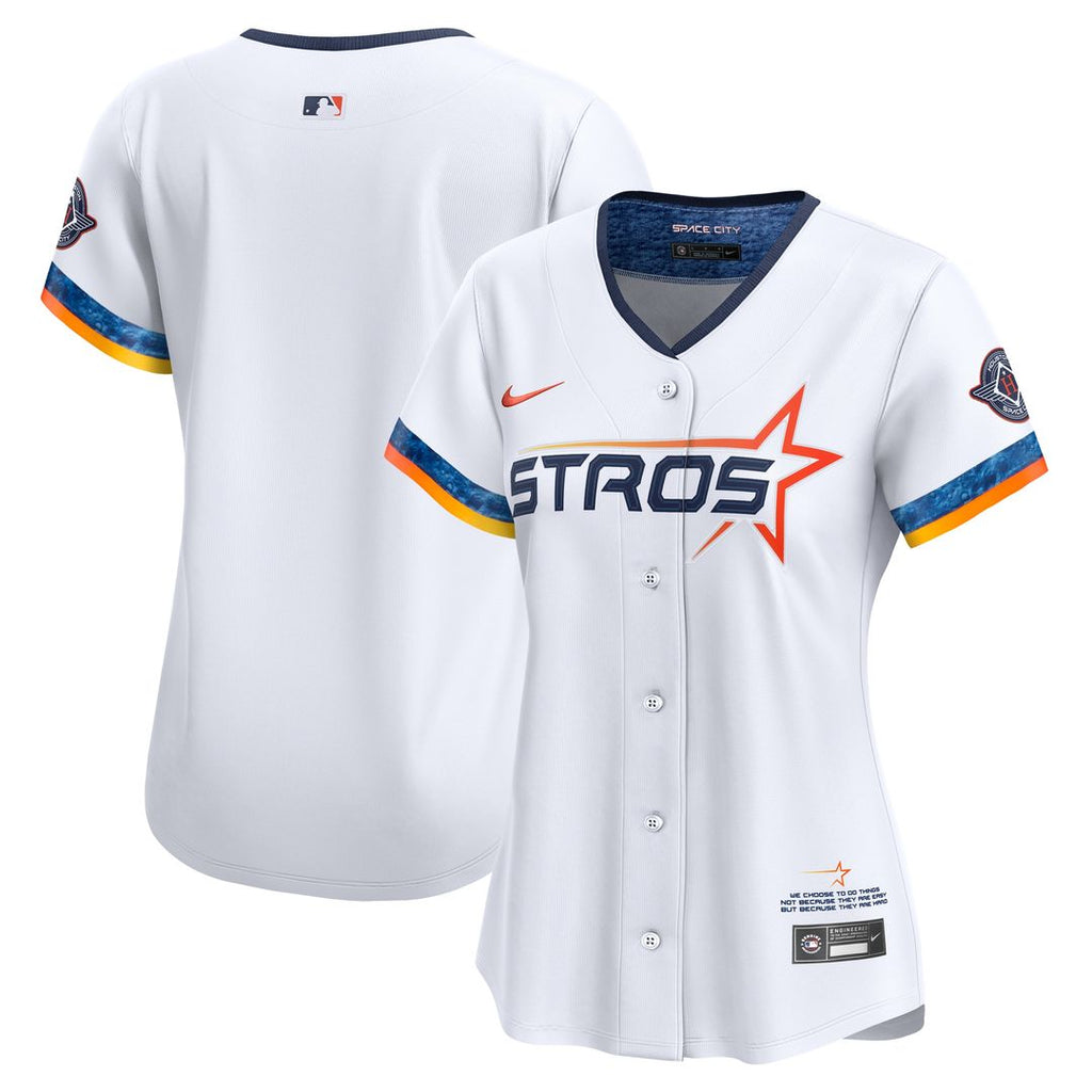 Houston Astros Nike Women's 2025 City Connect Limited Jersey - White Official MLB Team Apparel Baseball Fan Gear