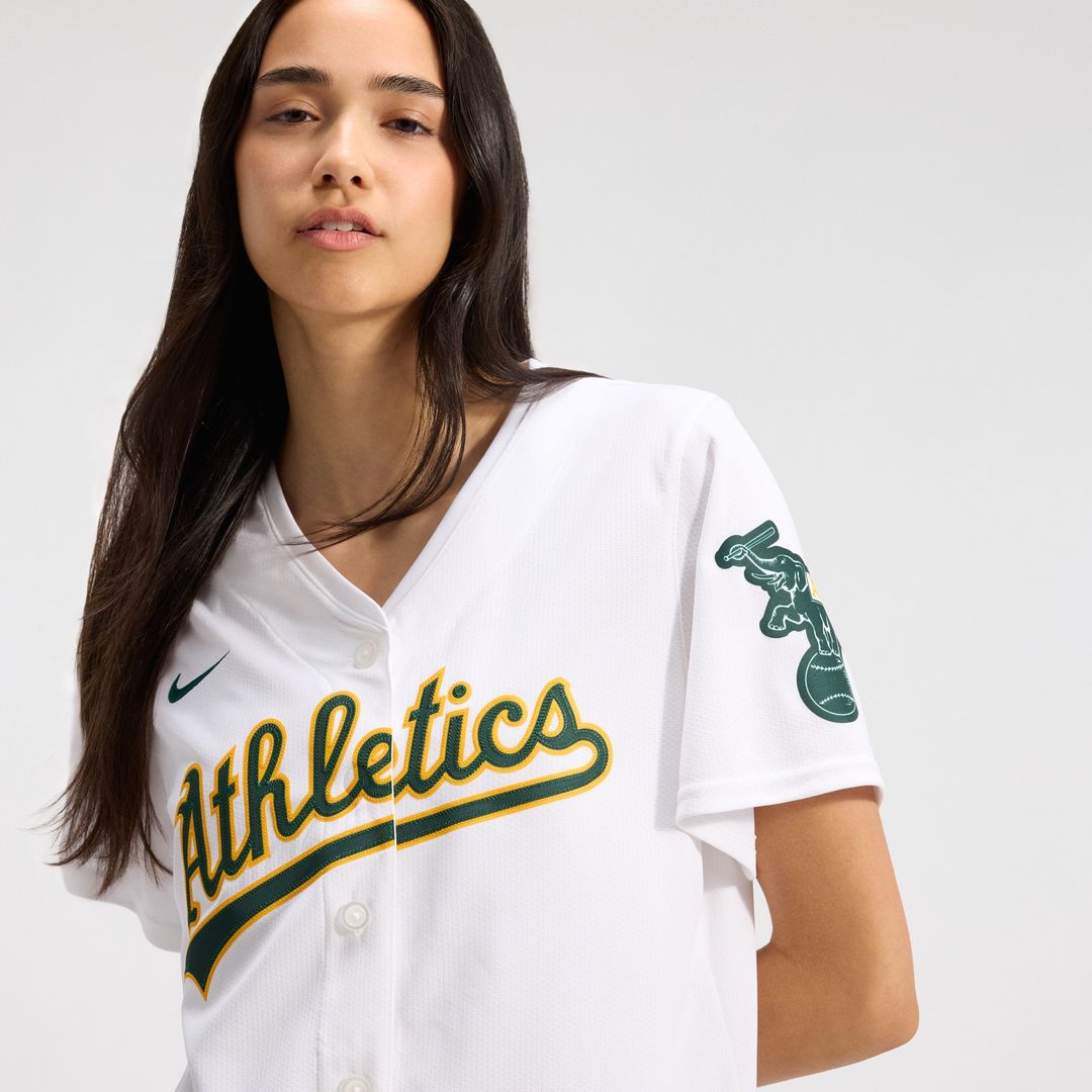 Athletics Nike Women's Home Limited Jersey - White Official MLB Team Apparel Baseball Fan Gear