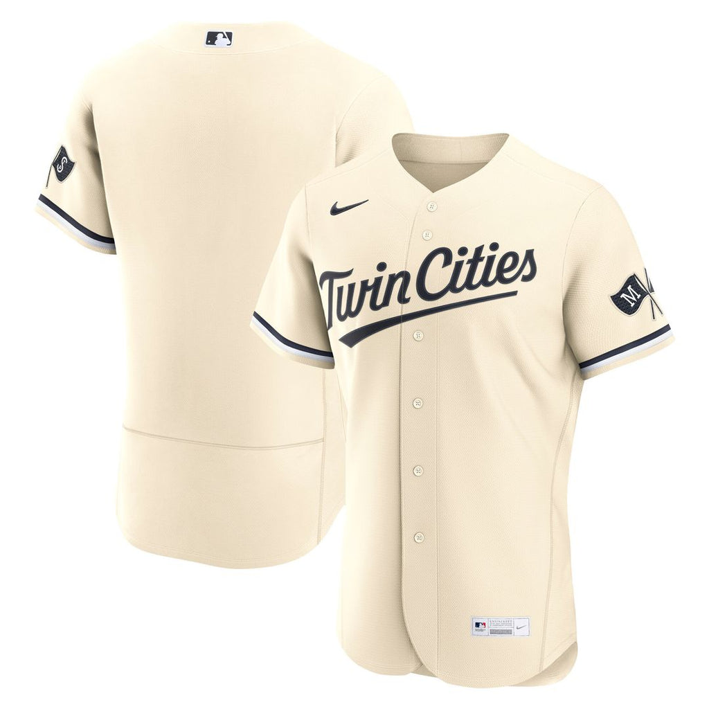 Minnesota Twins Nike Alternate Authentic Jersey - Cream Official MLB Team Apparel Baseball Fan Gear