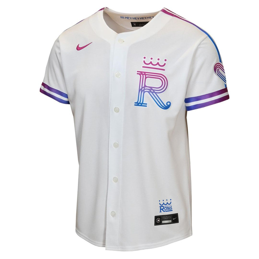Kansas City Royals Nike Youth 2026 City Connect Stadium Jersey - White Official MLB Team Apparel Baseball Fan Gear