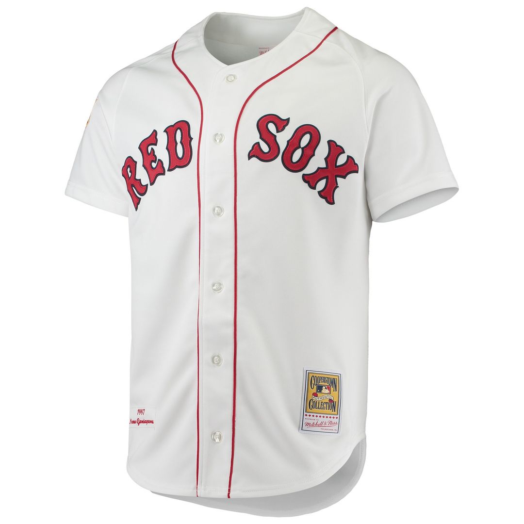 Nomar Garciaparra Boston Red Sox Mitchell & Ness 1997 Cooperstown Collection Authentic Jersey - White Official MLB Team Apparel Baseball Fan Gear