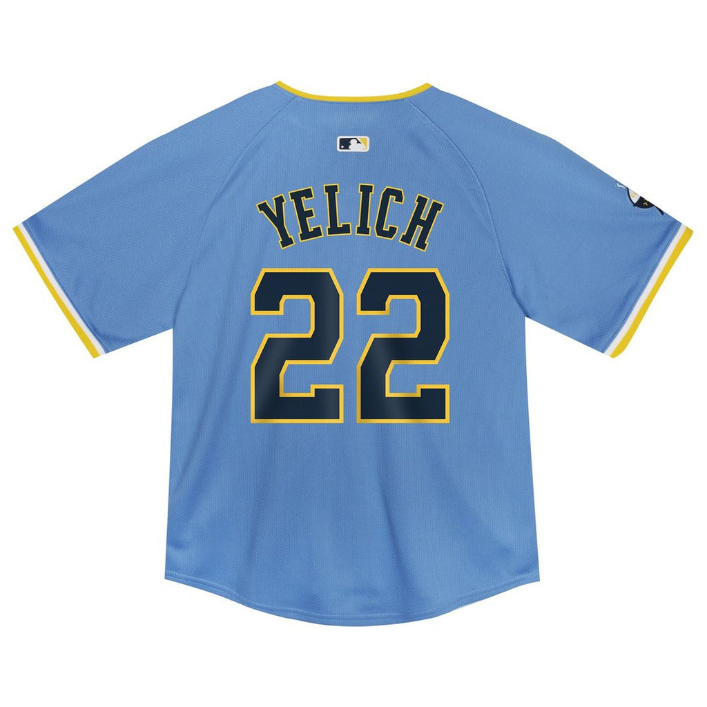 Christian Yelich Milwaukee Brewers Nike Toddler City Connect Limited Player Jersey - Powder Blue Official MLB Team Apparel Baseball Fan Gear